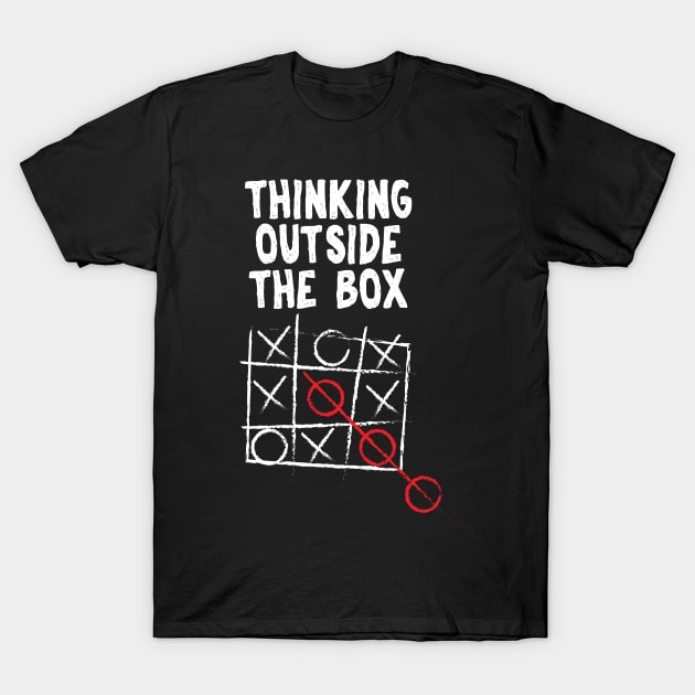 Think Outside The Box print Neurodiversity T-Shirt by theodoros20